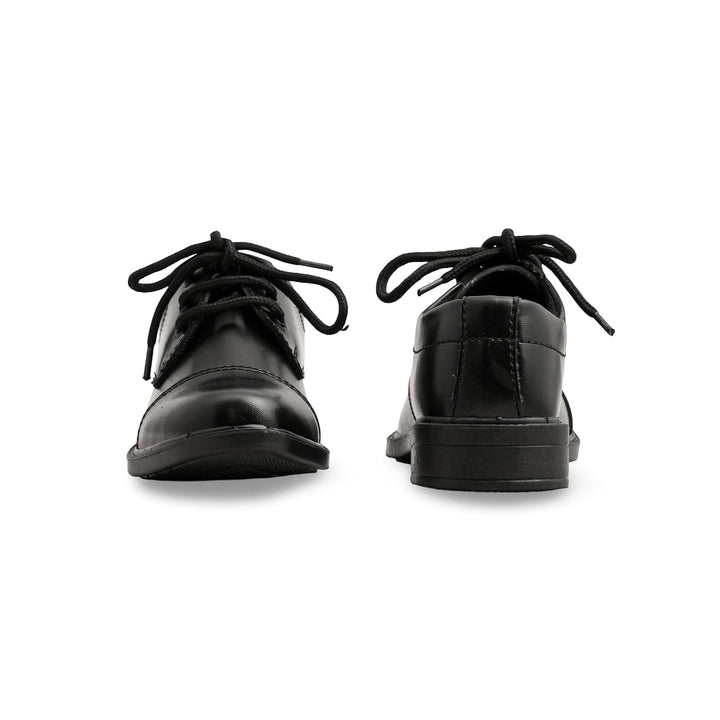 Boys Black Black Lace Up School Shoes SK0082