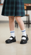 Girls Black Velcro Strap School Shoes SK0093