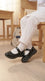 Girls Black Velcro Strap School Shoes SK0102