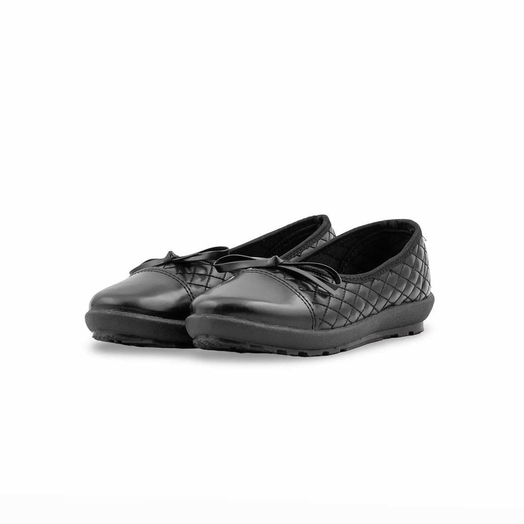 Girls Black School Pumps SK0121