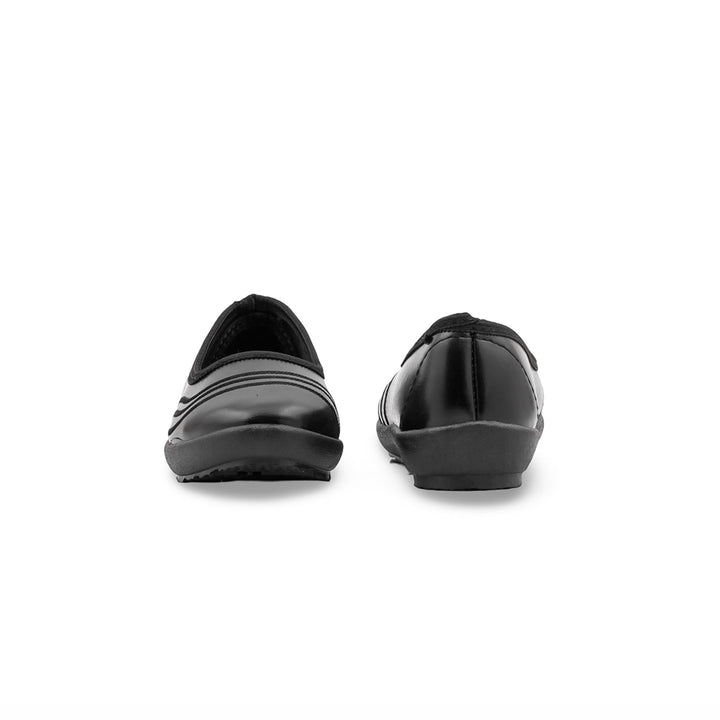 Girls Black School Pumps SK0124