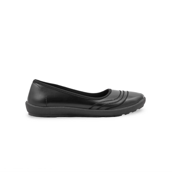 Girls Black School Pumps SK0125