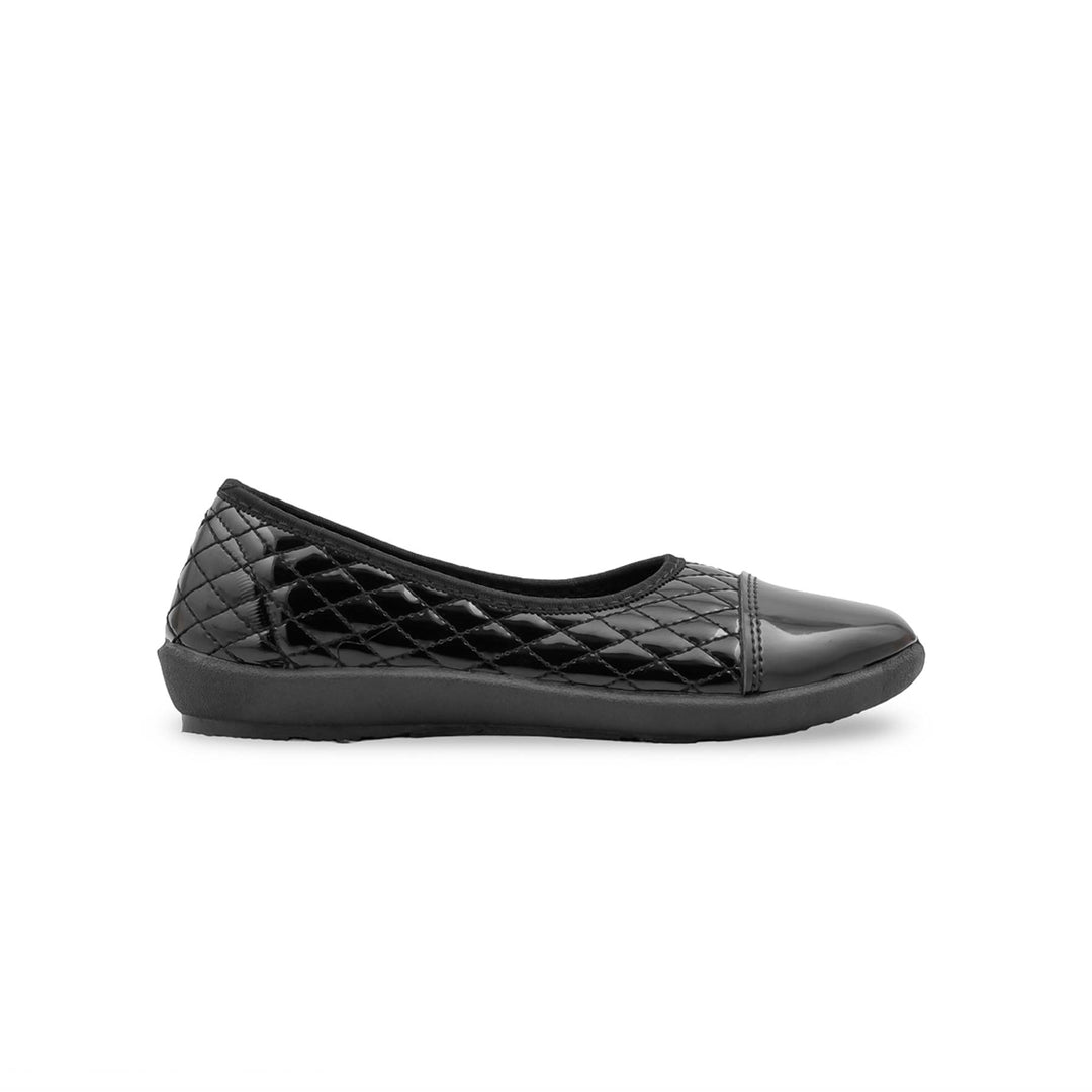 Girls Black School Pumps SK0126