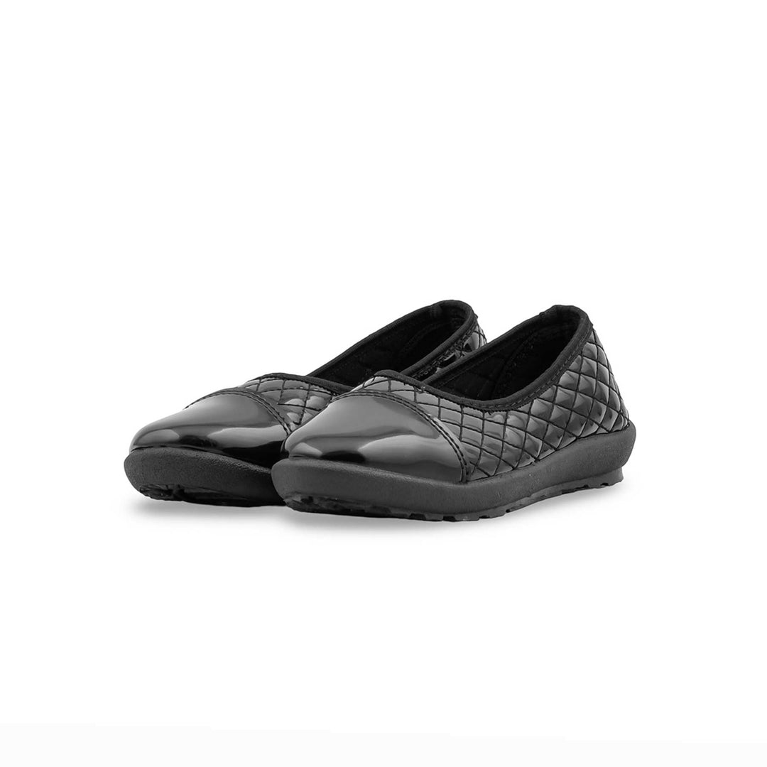 Girls Black School Pumps SK0126