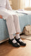 Girls Black Velcro Strap School Shoes SK0140