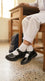 Girls Black Velcro Strap School Shoes SK0142