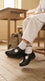 Girls Black Velcro Strap School Shoes SK0146