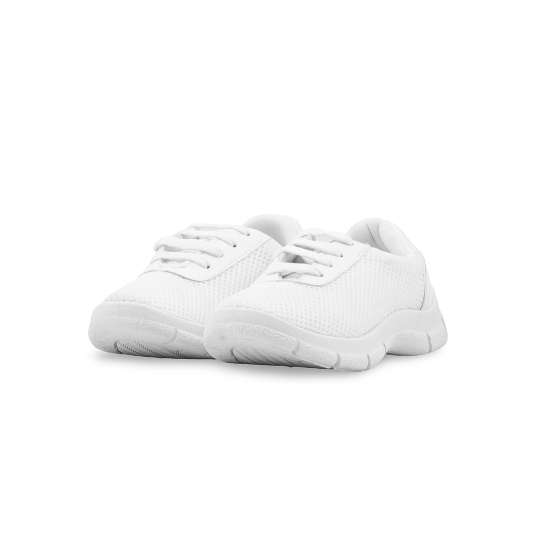 Girls White Sports School Shoes SK0155