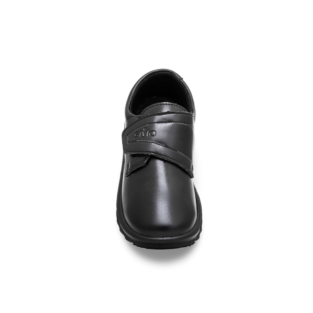 Boys Black Velcro Strap School Shoes  SK1062