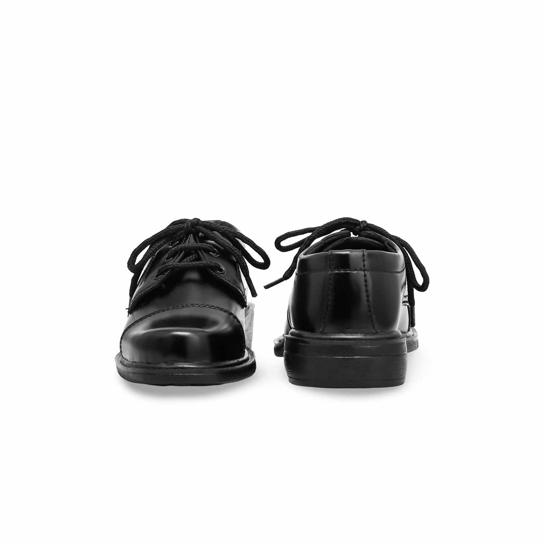 Boys Black Lace Up School Shoes SK1068