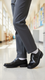 Boys Black Velcro Strap School Shoes SK1069