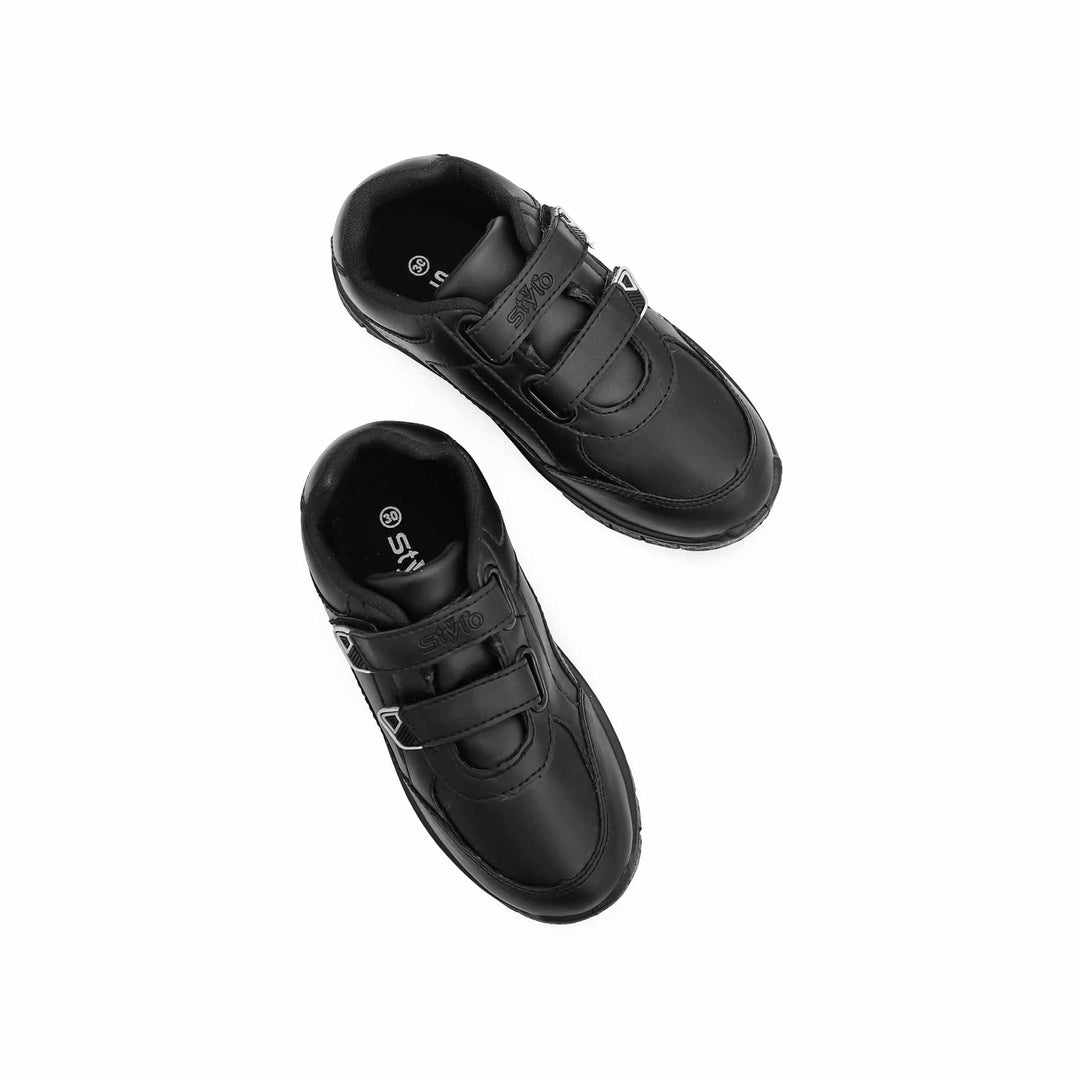Boys Black Velcro Sports School Shoes SK1071