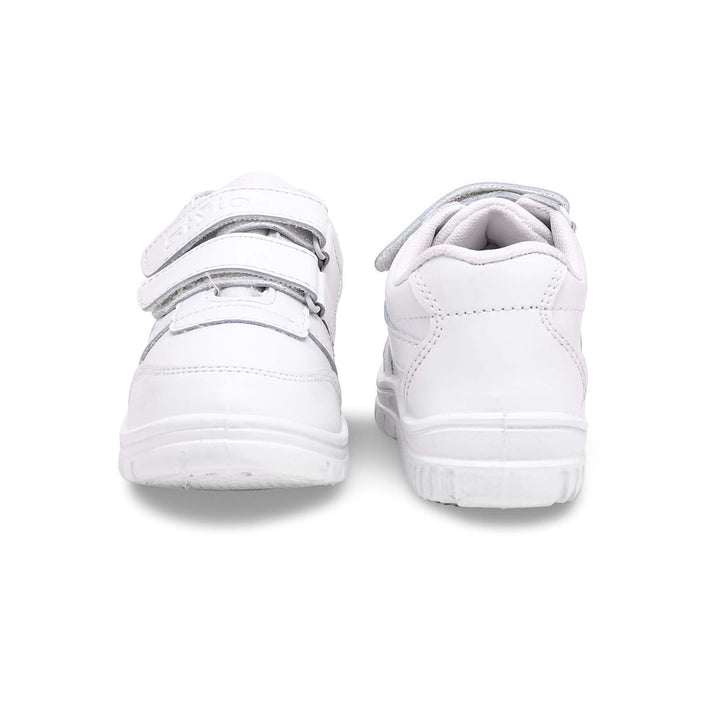Boys White Sports School Shoes SK1072