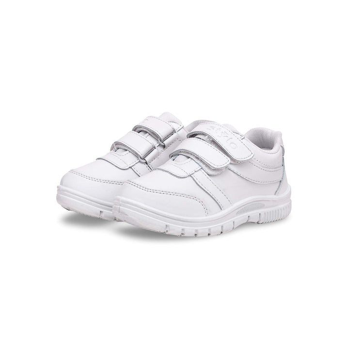 Boys White Sports School Shoes SK1072