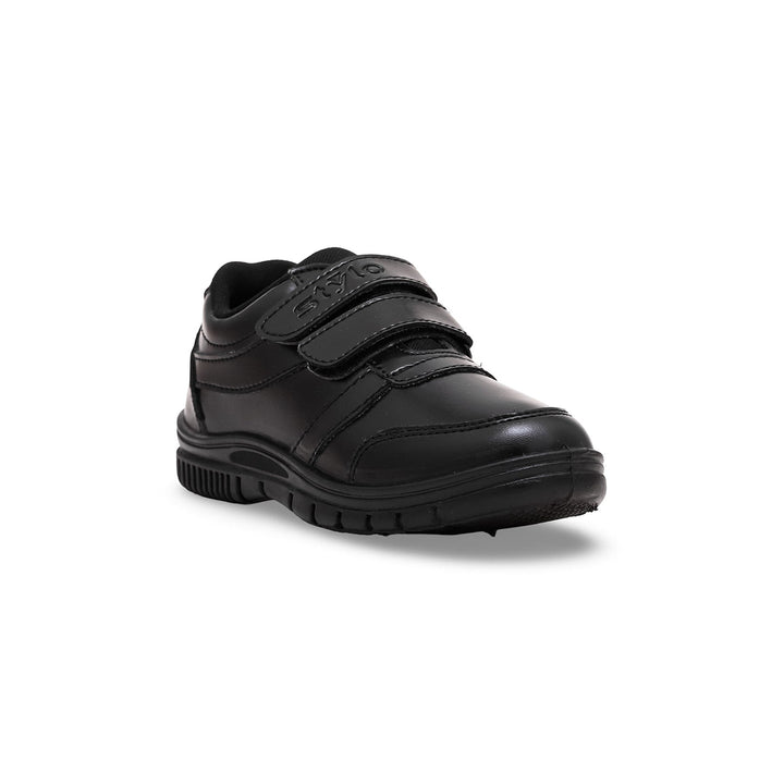 Boys Black Dual Strap Schools Shoes SK1073
