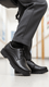 Boys Black Lace Up School Shoes SK1075