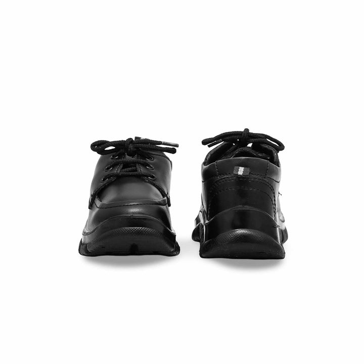 Boys Black Lace Up School Shoes SK1078