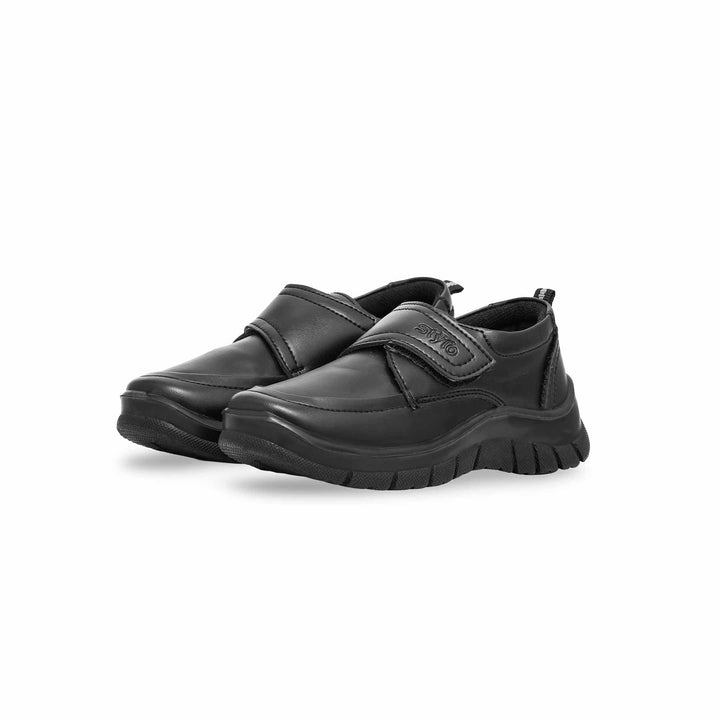 Boys Black Velcro School Shoes SK1081