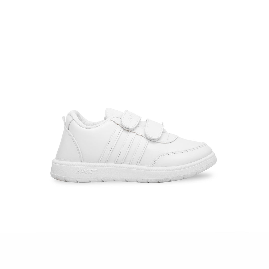 Boys White Sports School Shoes SK1082