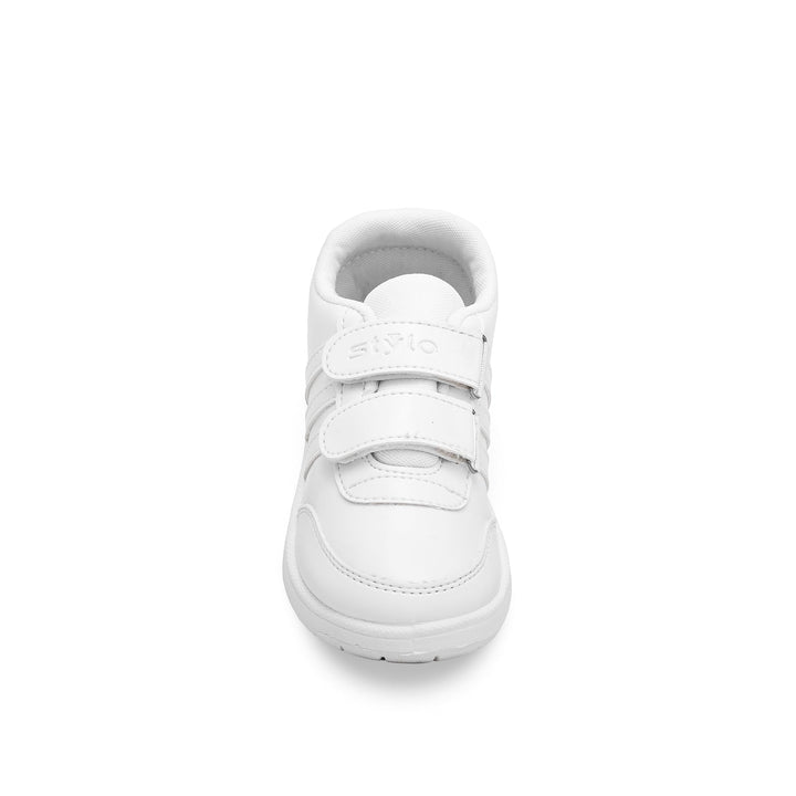 Boys White Sports School Shoes SK1082