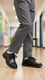 Boys Lace Up Black School Shoes SK1092