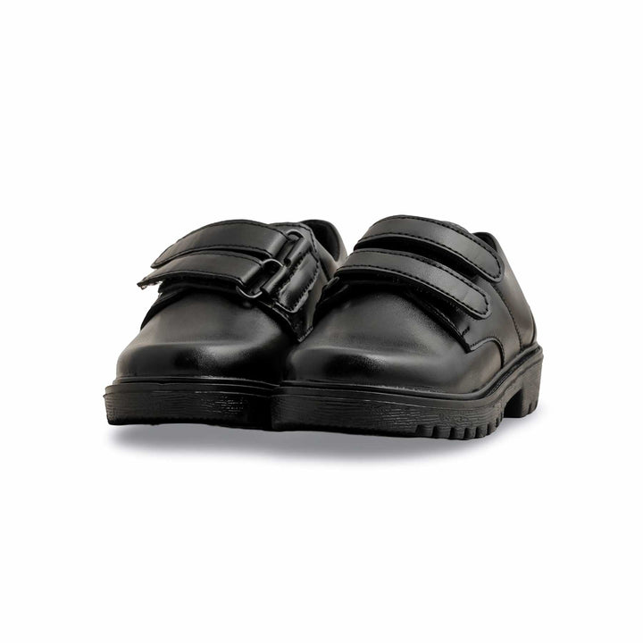 Boys Black Velcro Strap School Shoes SK1093