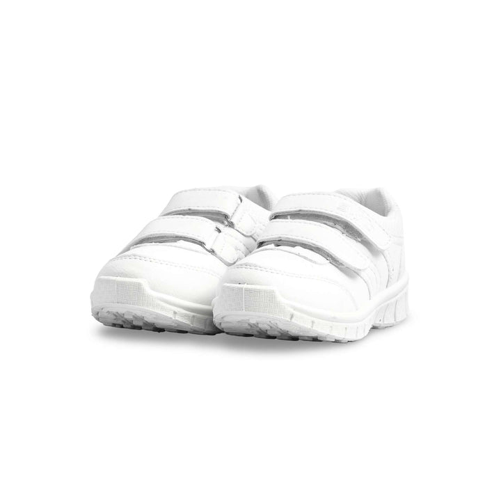 Boys White Sports School Shoes SK1095