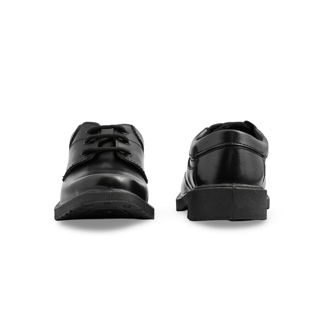 Boys Black Lace Up School Shoes SK1101