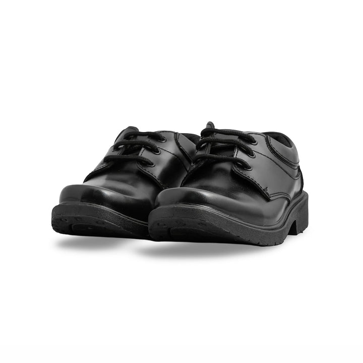 Boys Black Lace Up School Shoes SK1101