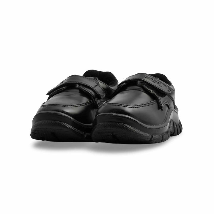 Boys Black Velcro Strap School Shoes SK1102