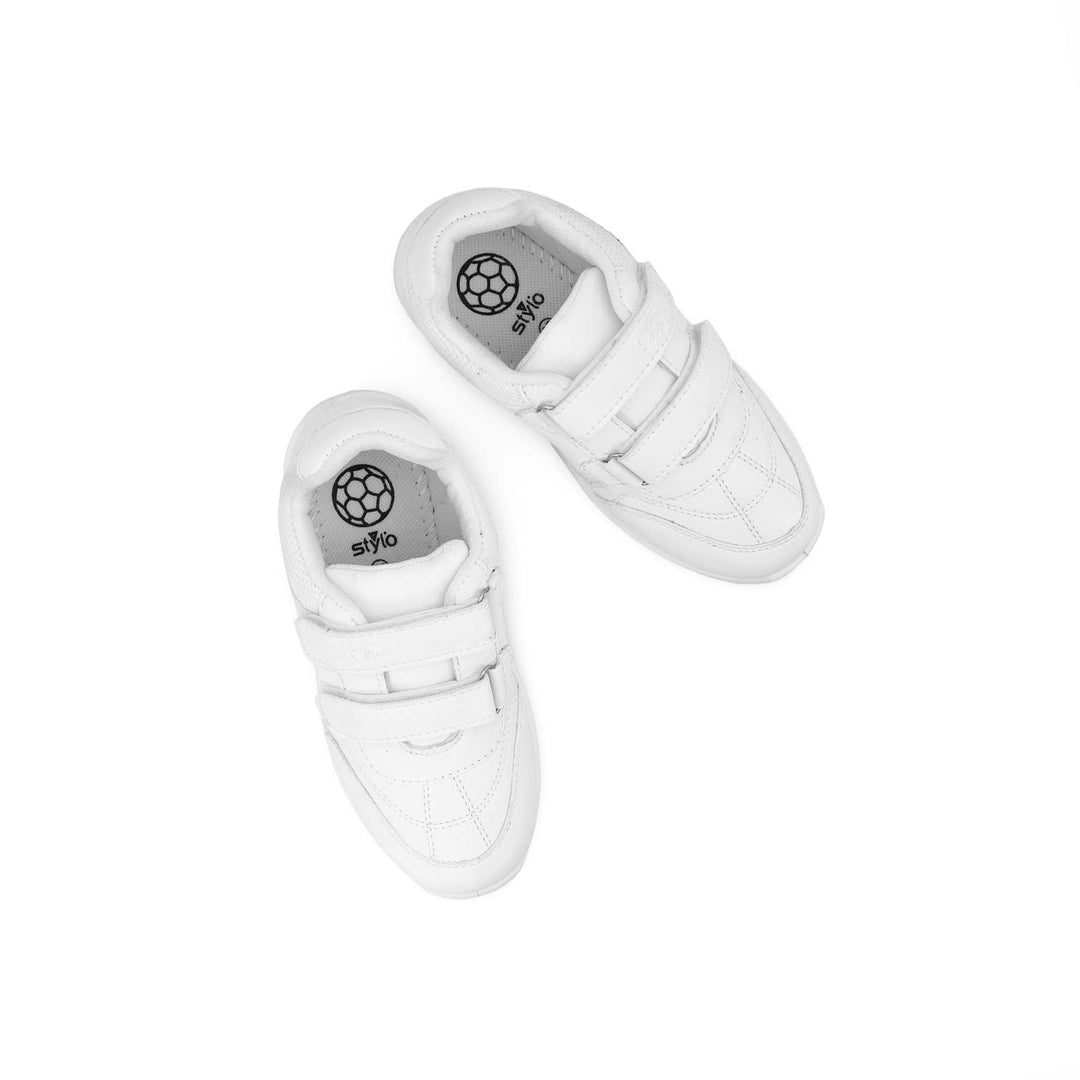 Boys White Sports School Shoes SK1104