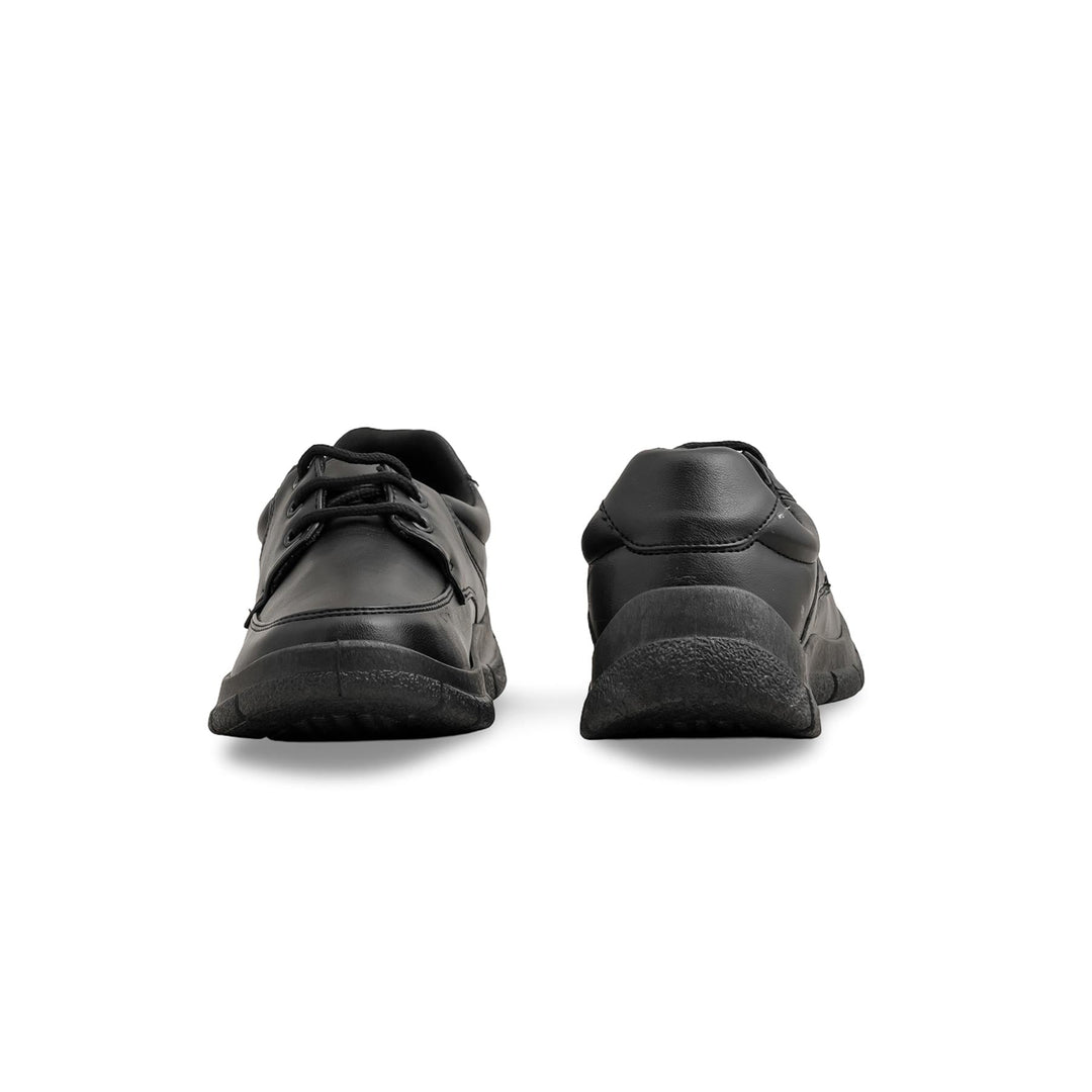 Boys Black Lace Up School Shoes SK1112