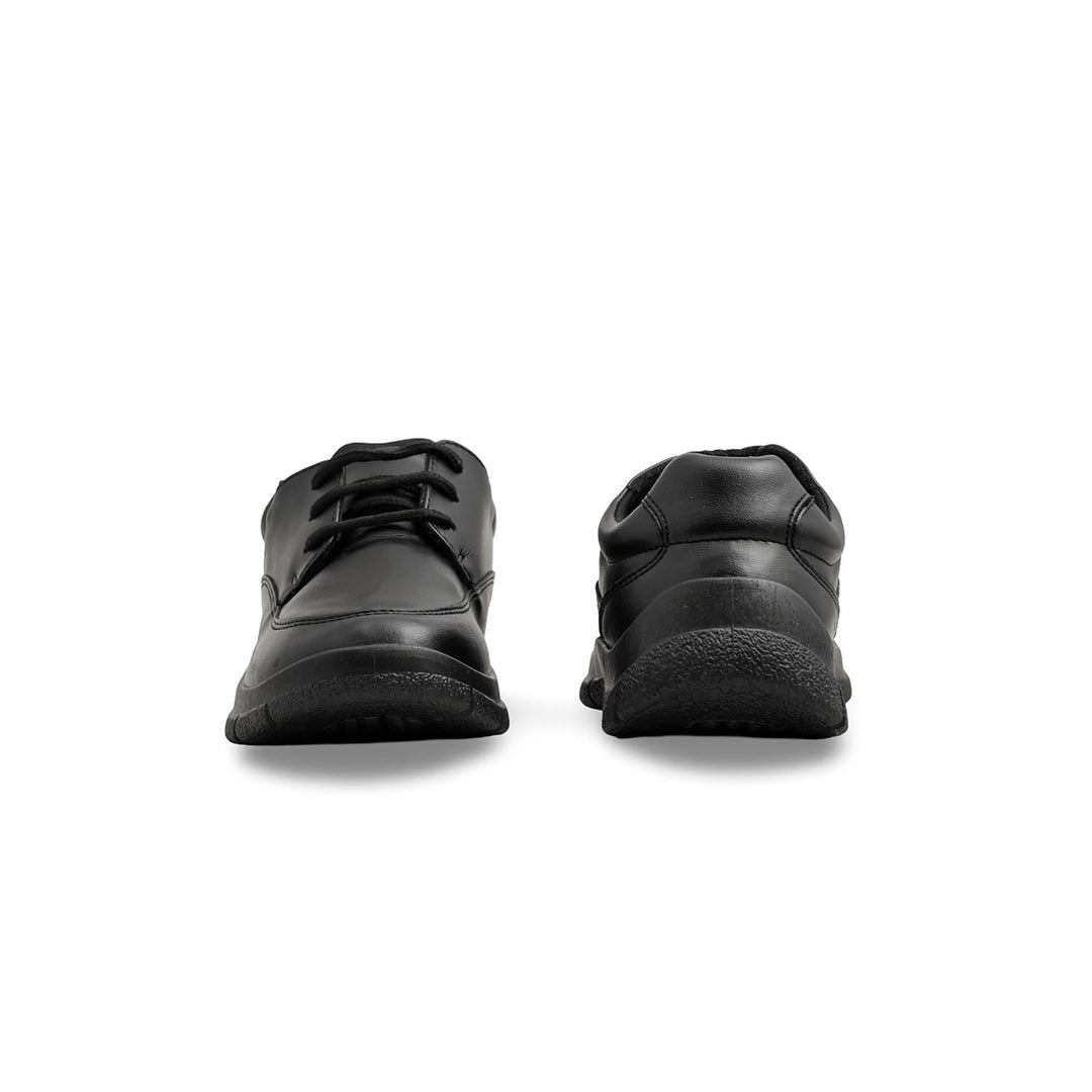 Boys Black Lace Up School Shoes SK1114