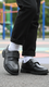 Boys Black Velcro Strap School Shoes SK1117