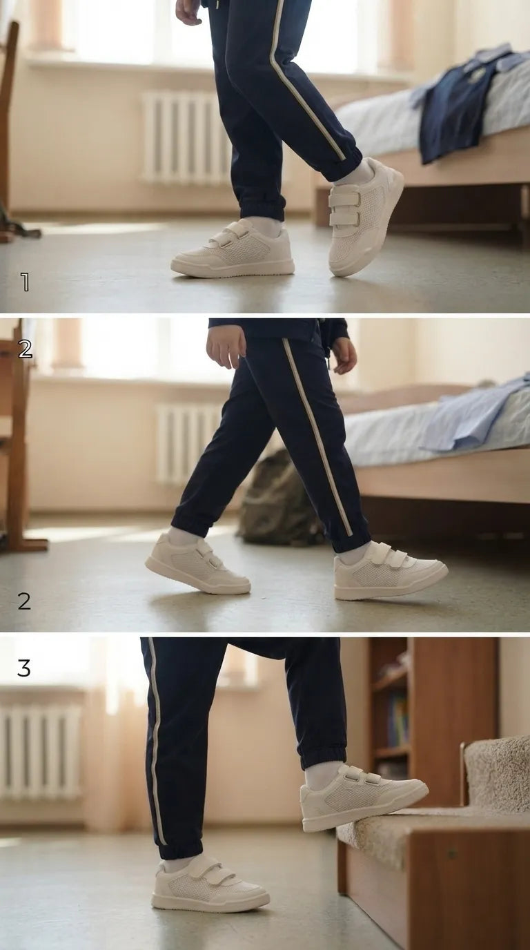 Boys White Sports School Shoes SK1121