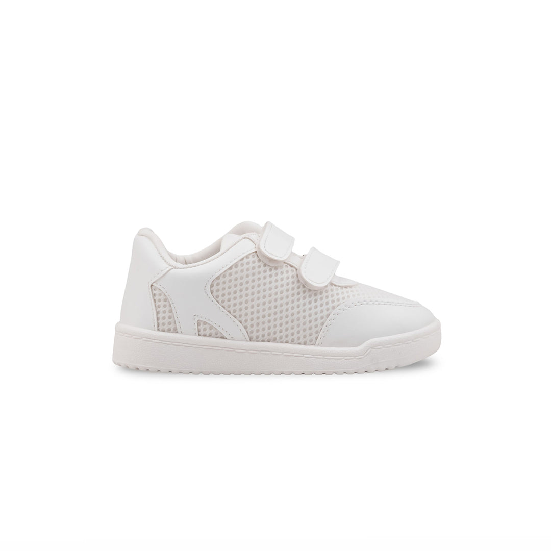 Boys White Sports School Shoes SK1121