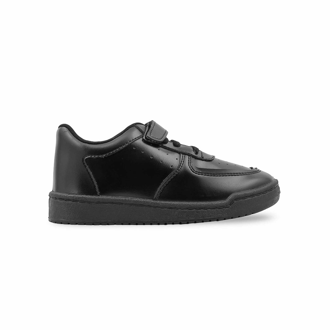 Boys Black Velcro Strap School Shoes SK1122