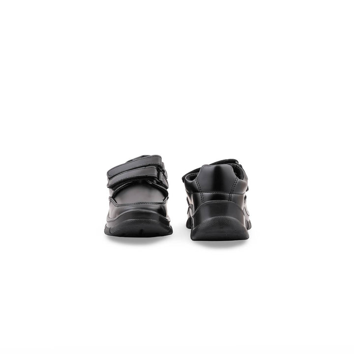 Boys Black Dual Strap School Shoes SK1134