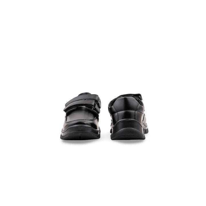 Boys Black Dual Strap School Shoes SK1135