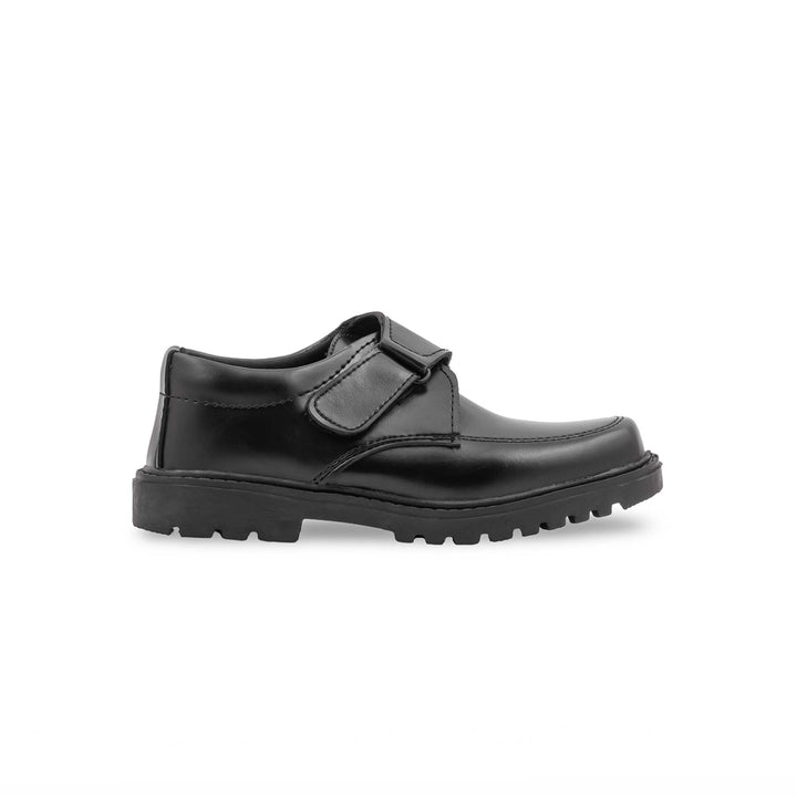 Boys Black Velcro Strap School Shoes SK1148