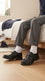 Boys Black Velcro Strap School Shoes SK1148