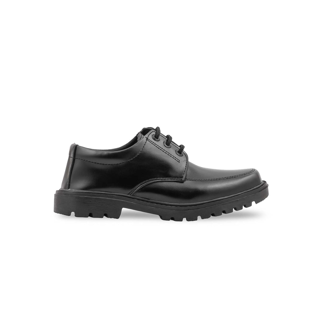 Boys Black Lace Up School Shoes SK1149