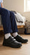 Boys Black Dual Strap School Shoes SK1151