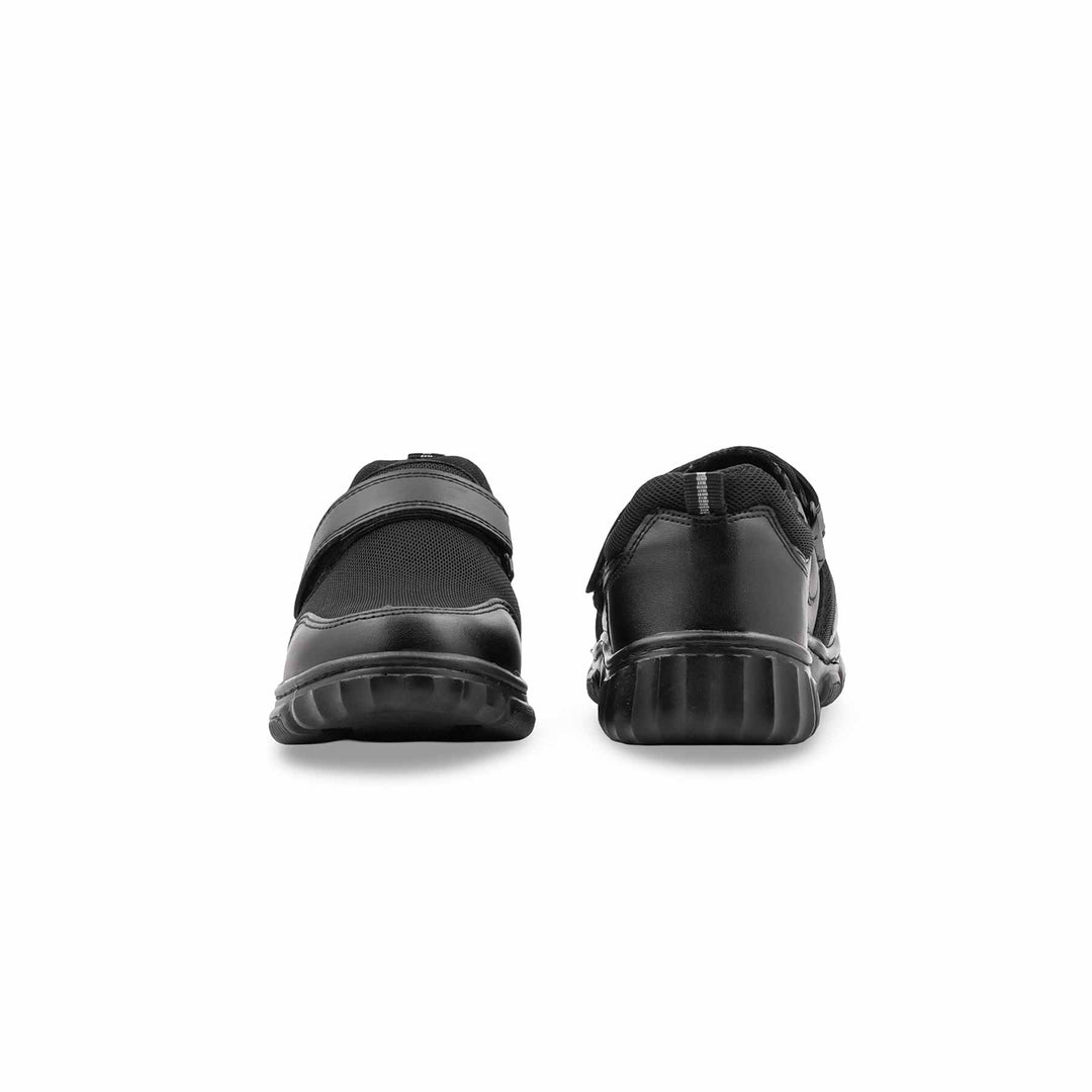 Boys Black Velcro Strap School Shoes SK1155