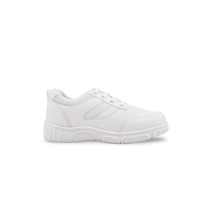 Boys White Sports School Shoes SK1156