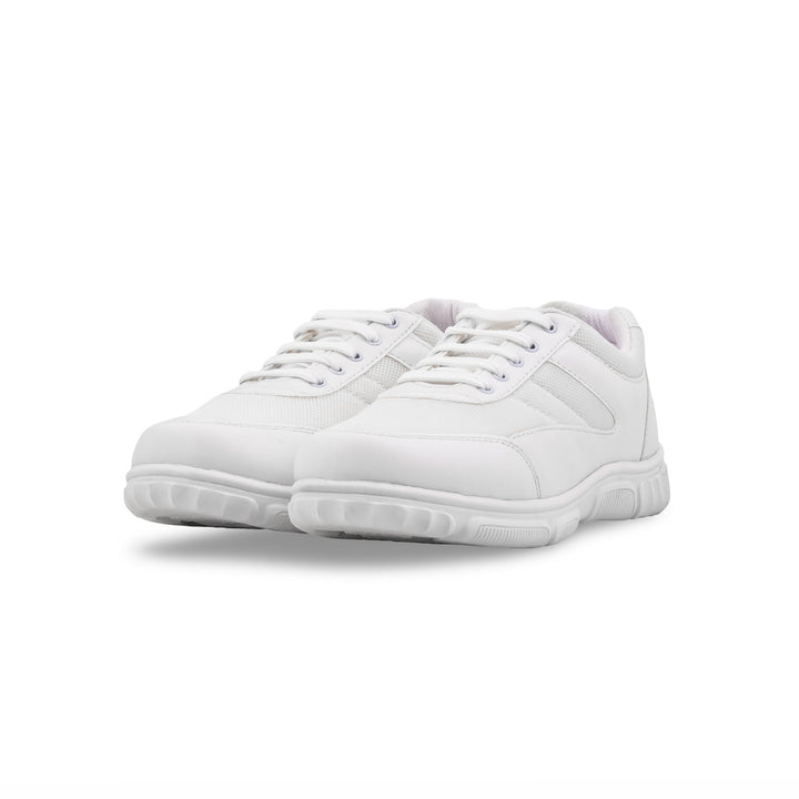 Boys White Sports School Shoes SK1157