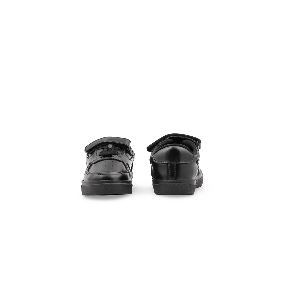 Boys Black Velcro Strap School Shoes SK1158