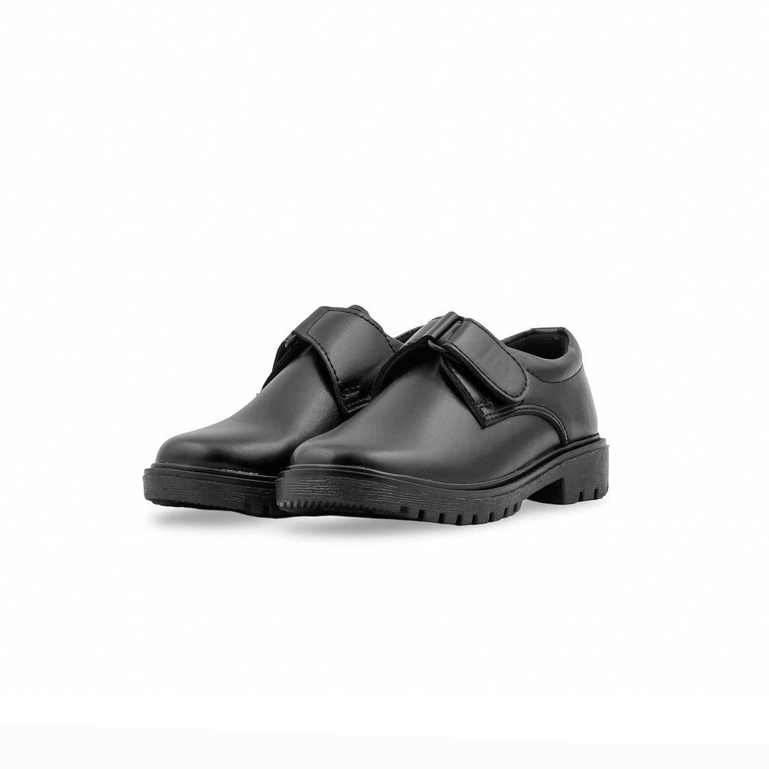 Boys Black Velcro Strap School Shoes SK1161