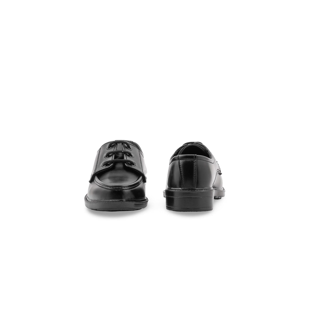 Boys Black Lace Up School Shoes SK1163