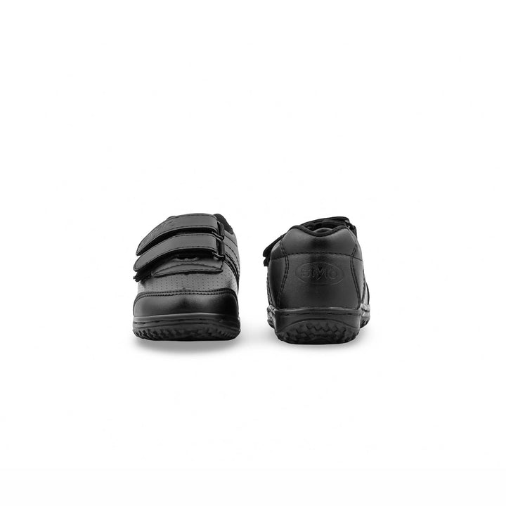 Boys Black Dual Strap School Shoes SK1166